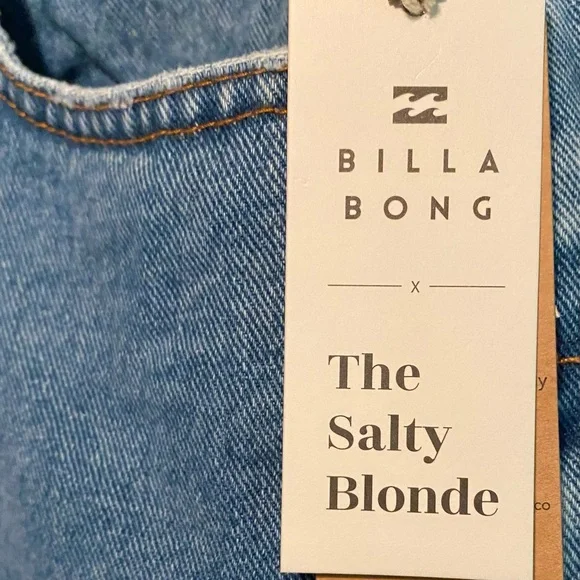 Billabong NWT Size 29 Frayed Blue Jean Shorts - Picture 3 of 5